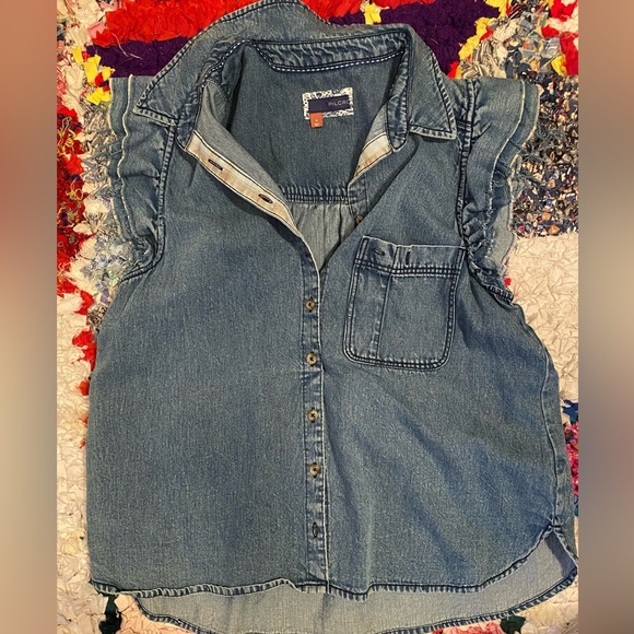 Pilcro denim ruffle buttondown - Picture 5 of 5